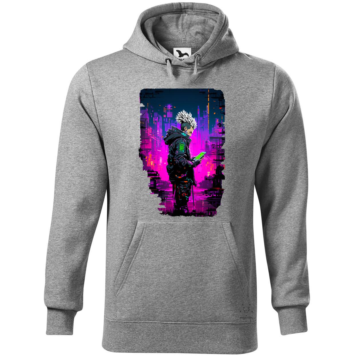Pixelart cyberpunk hacker v4 egyedi  pulóver 