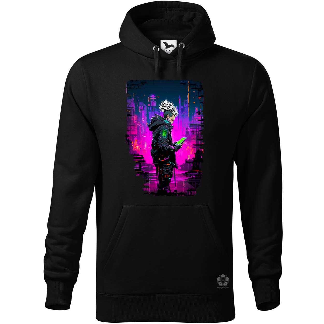 Pixelart cyberpunk hacker v4 egyedi  pulóver 