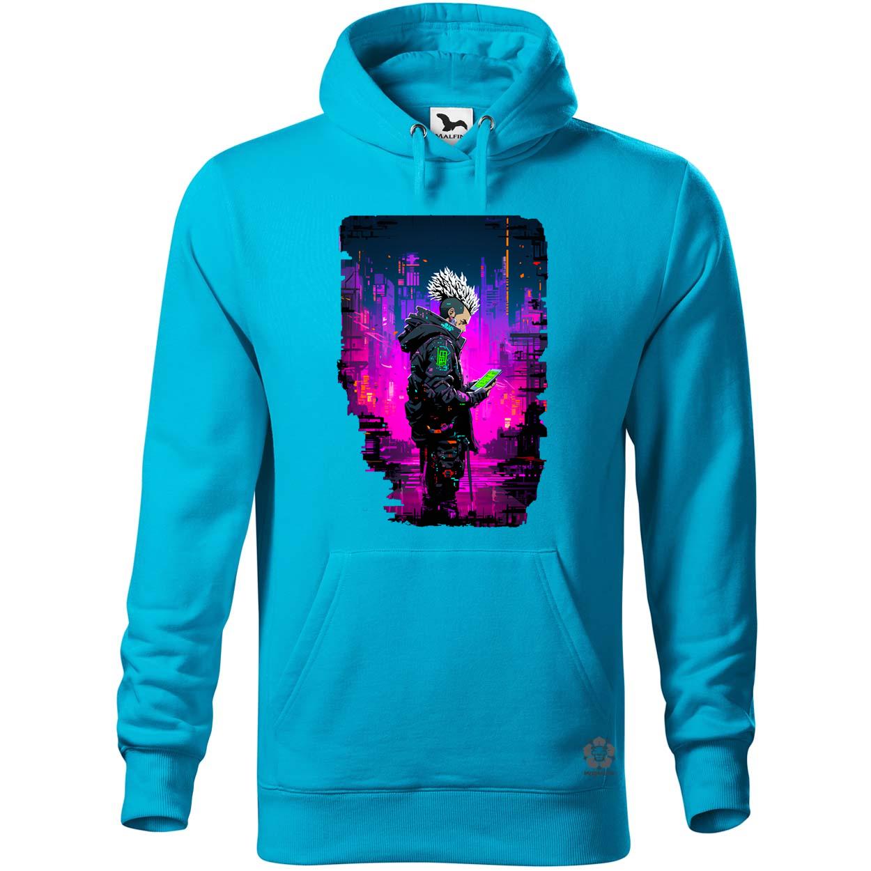 Pixelart cyberpunk hacker v4 egyedi  pulóver 
