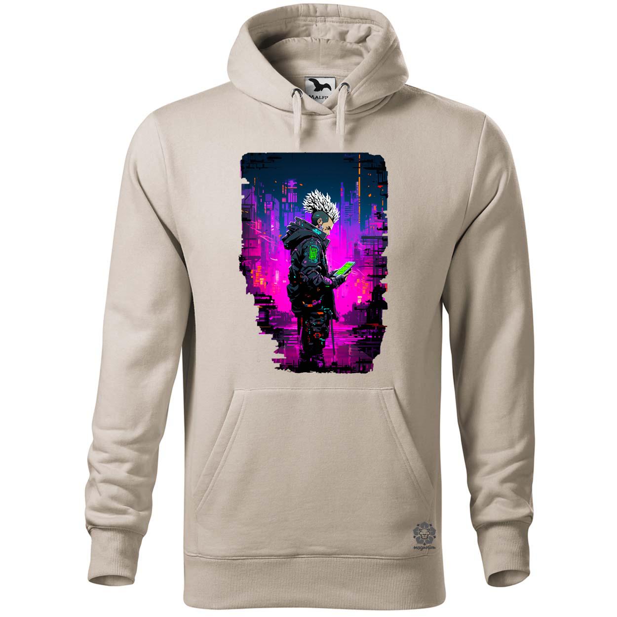 Pixelart cyberpunk hacker v4 egyedi  pulóver 