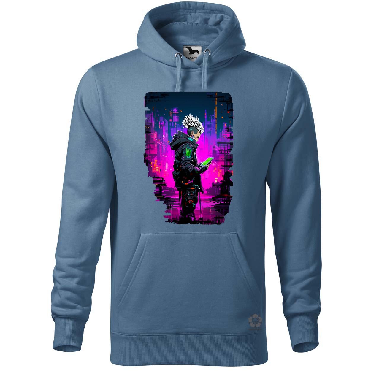 Pixelart cyberpunk hacker v4 egyedi  pulóver 