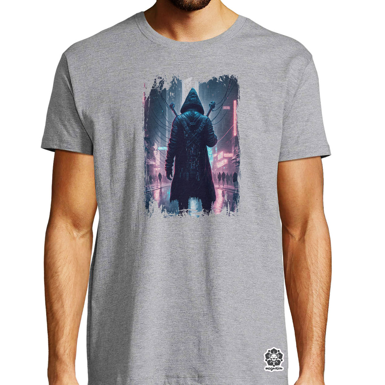 Cyberpunk gitáros v1 egyedi póló 
