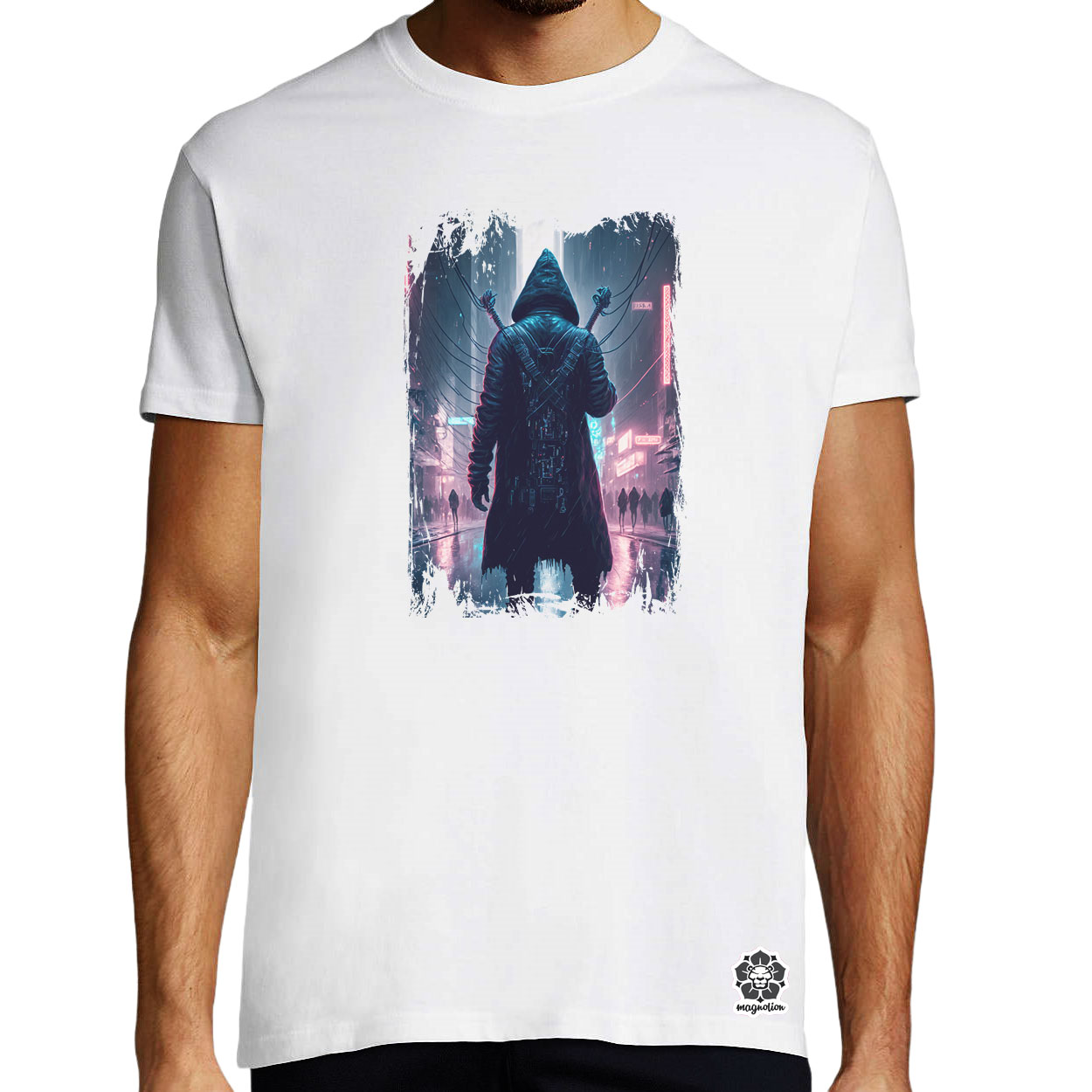 Cyberpunk gitáros v1 egyedi póló 