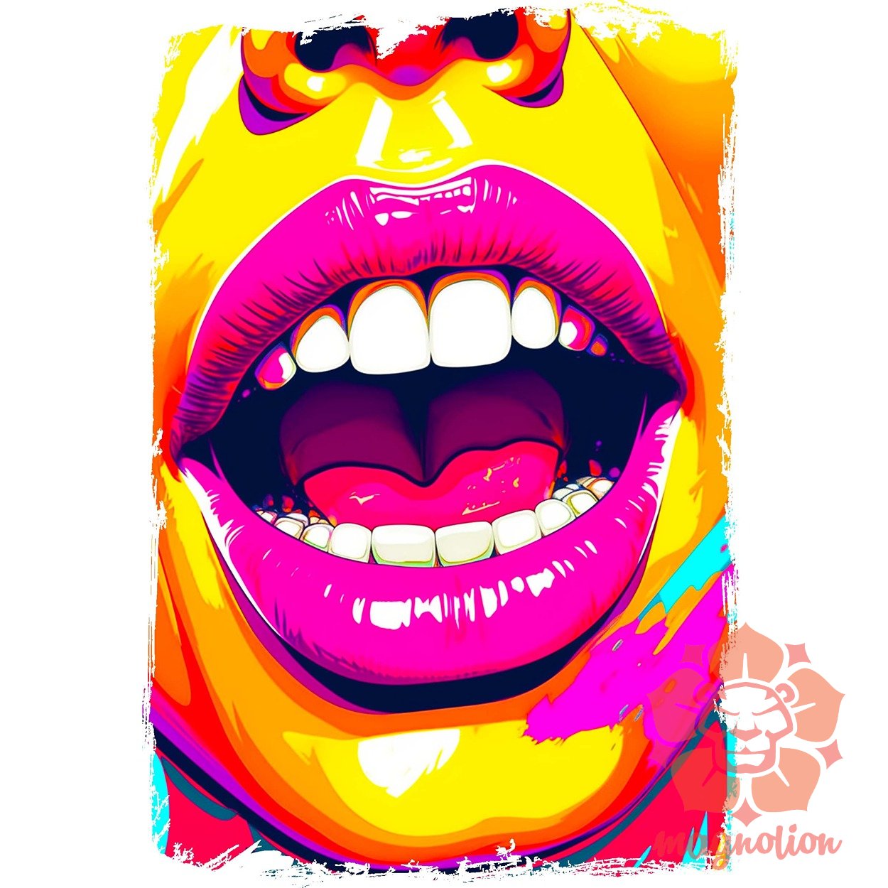 Pop art száj v1 egyedi  pulóver 