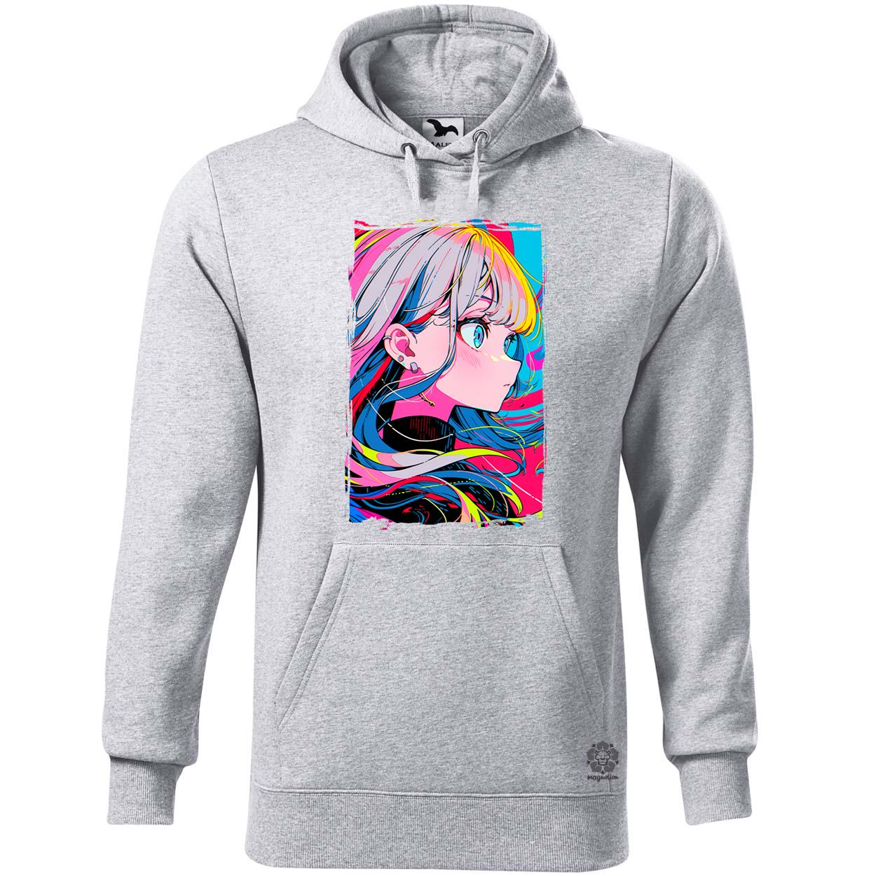 Pszichedelikus anime lány v1 egyedi  pulóver 