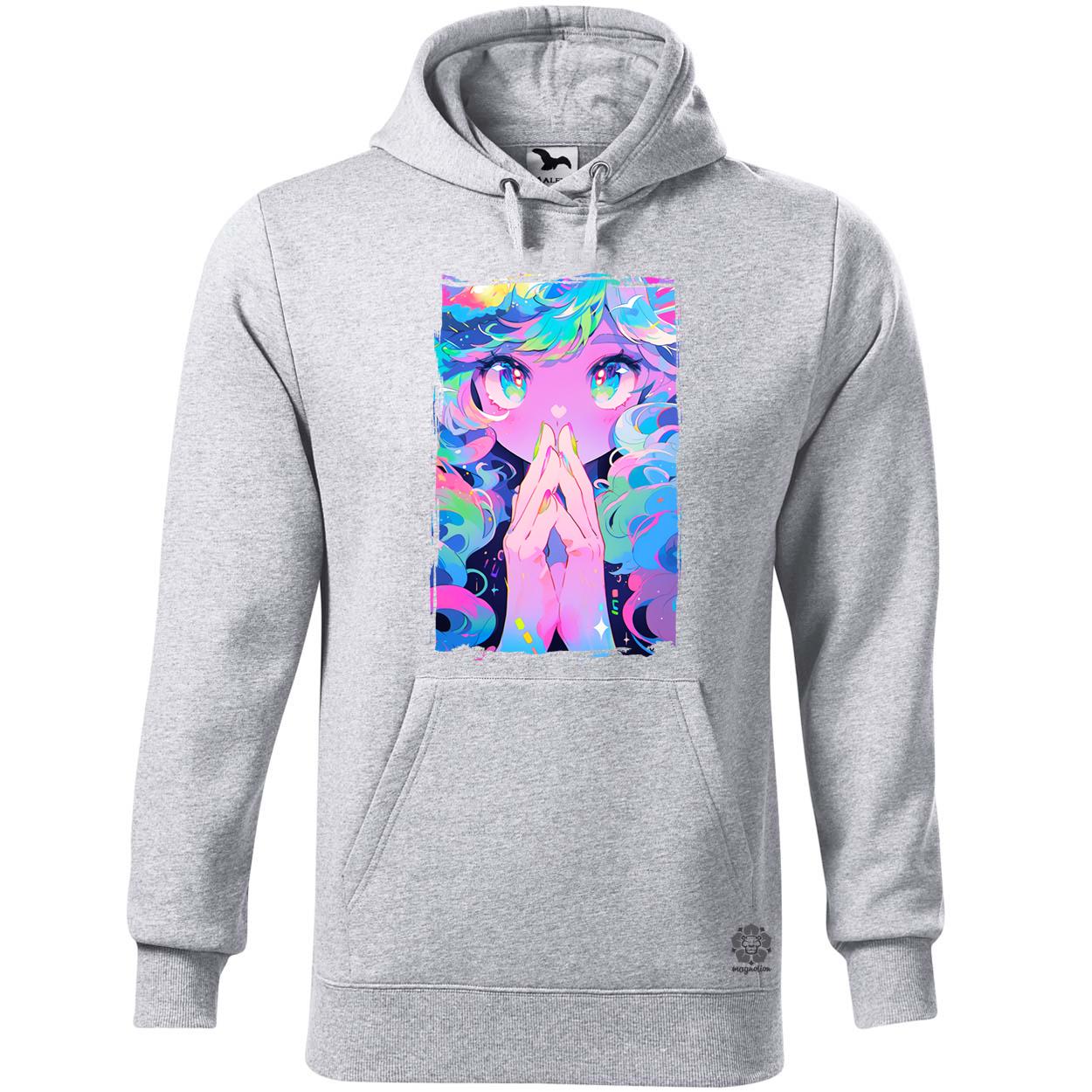 Pszichedelikus anime lány v2 egyedi  pulóver 