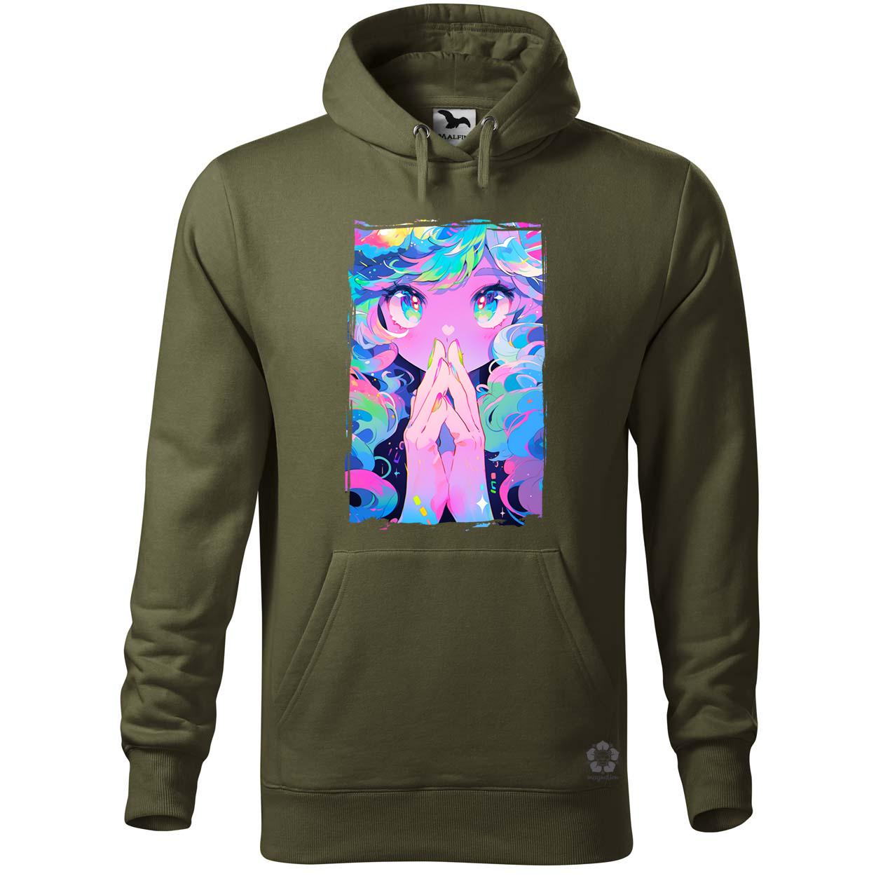 Pszichedelikus anime lány v2 egyedi  pulóver 