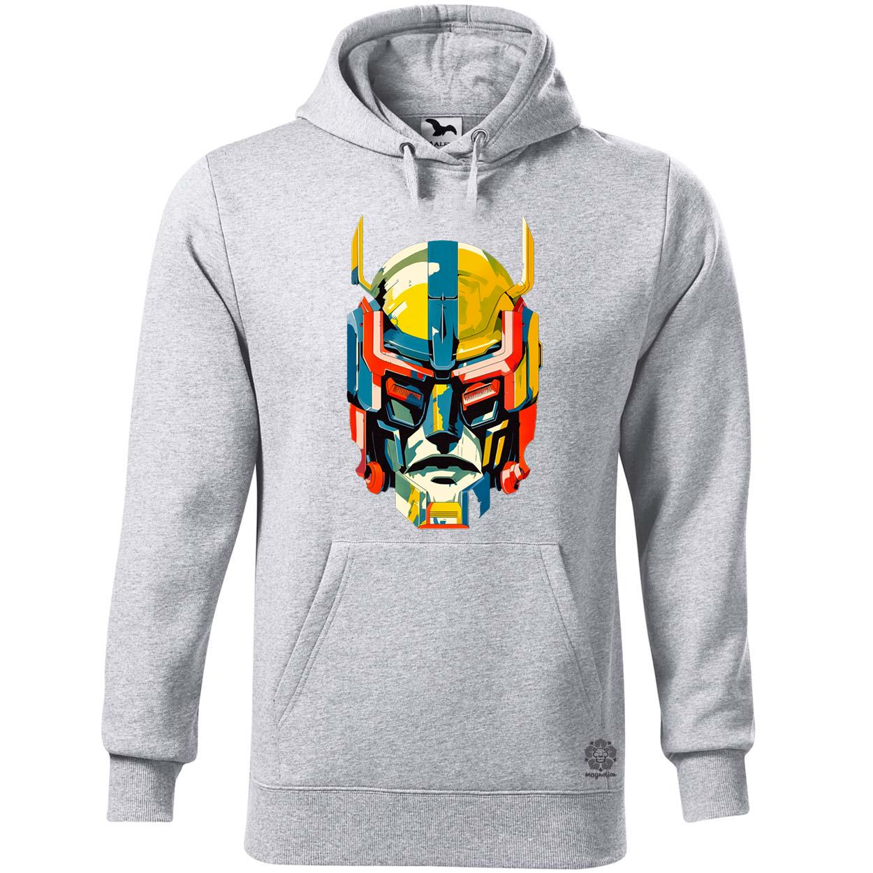 Szimetrikus mecha fej v1 egyedi  pulóver 