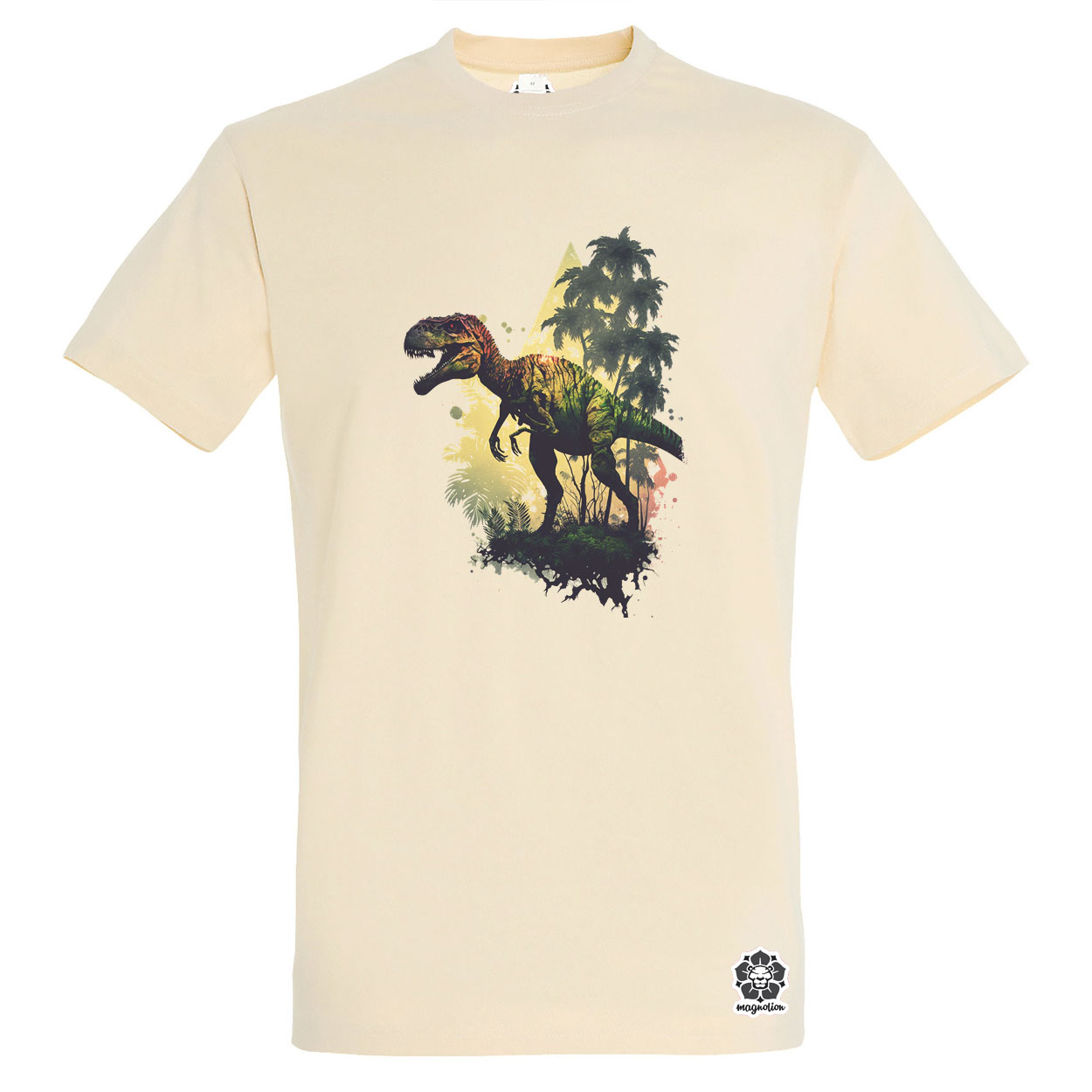 T-rex dzsungelben v2 egyedi póló 