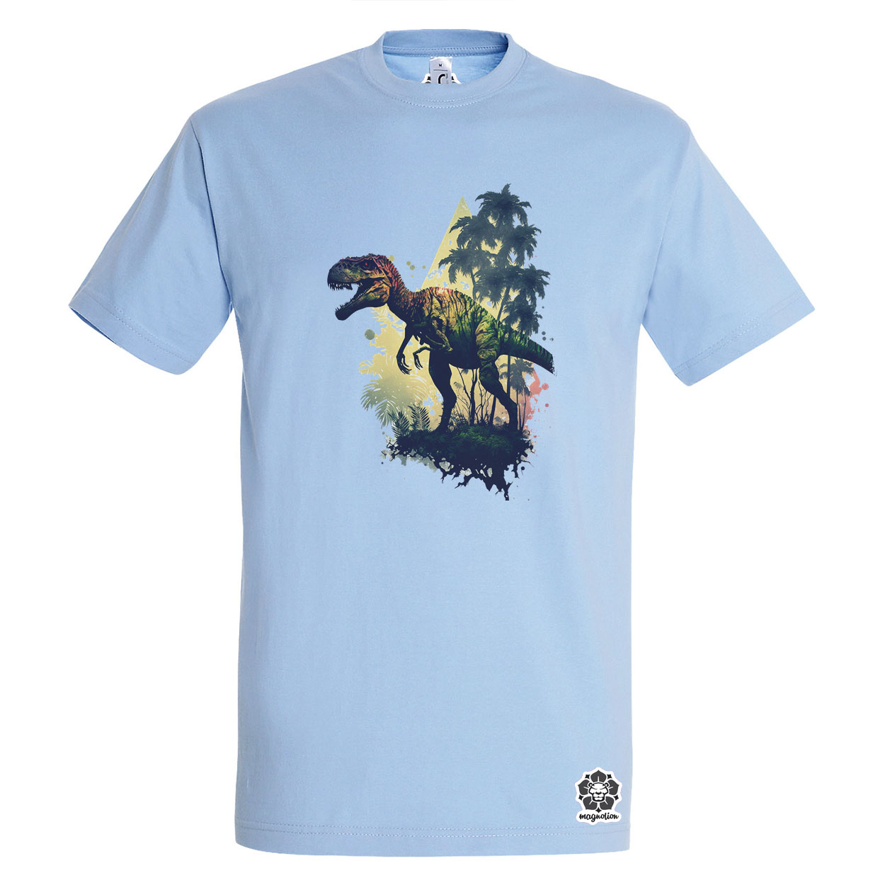 T-rex dzsungelben v2 egyedi póló 