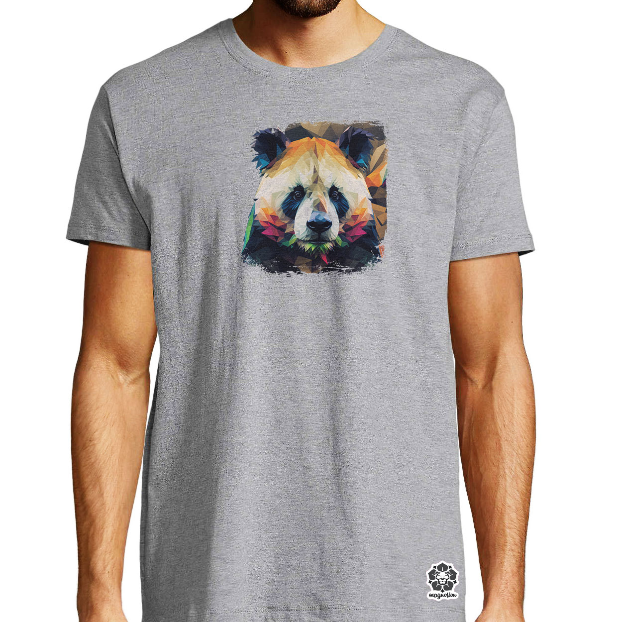 Absztrakt panda portré v2 egyedi póló 