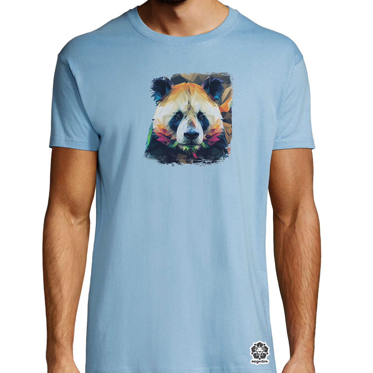 Absztrakt panda portré v2 egyedi póló 