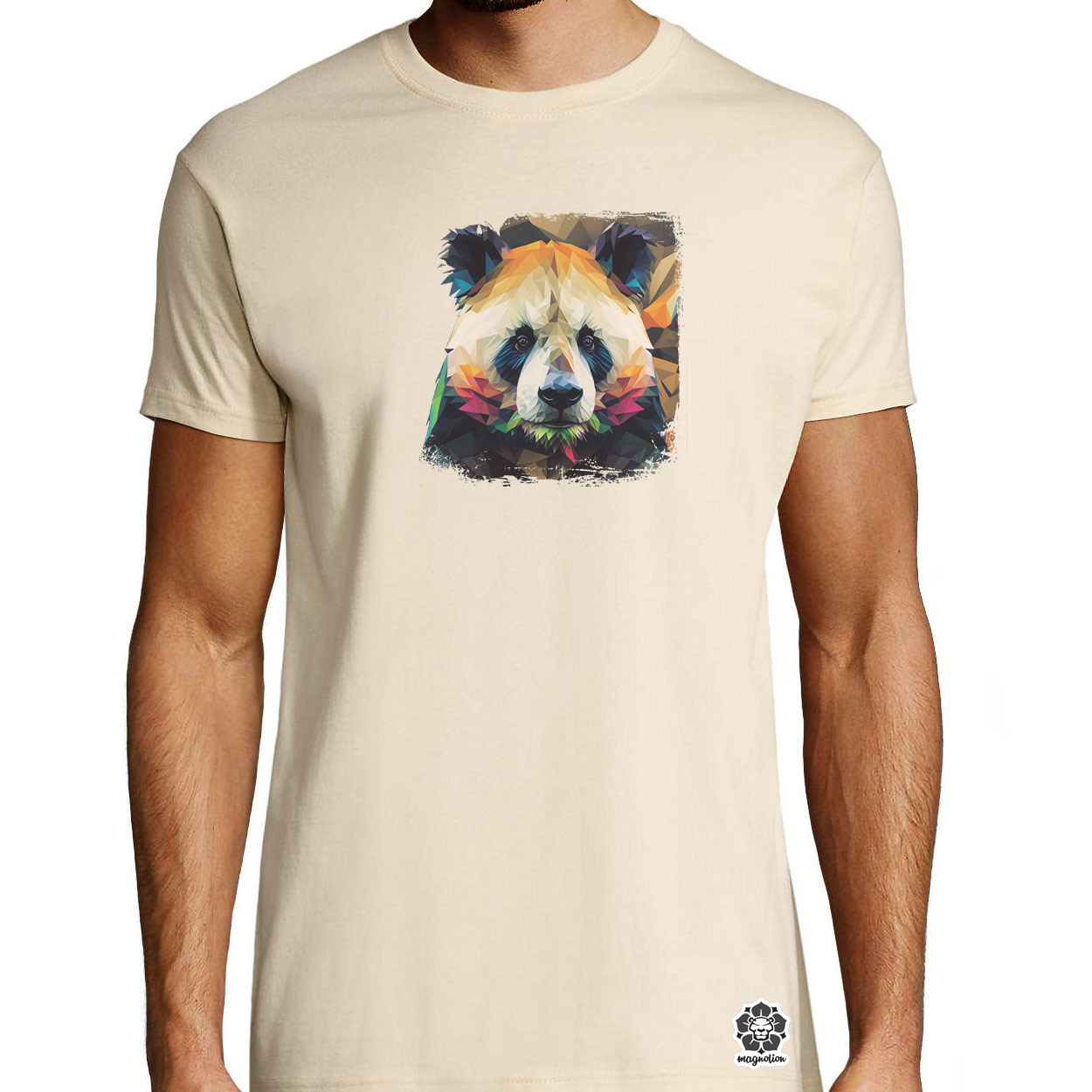 Absztrakt panda portré v2 egyedi póló 