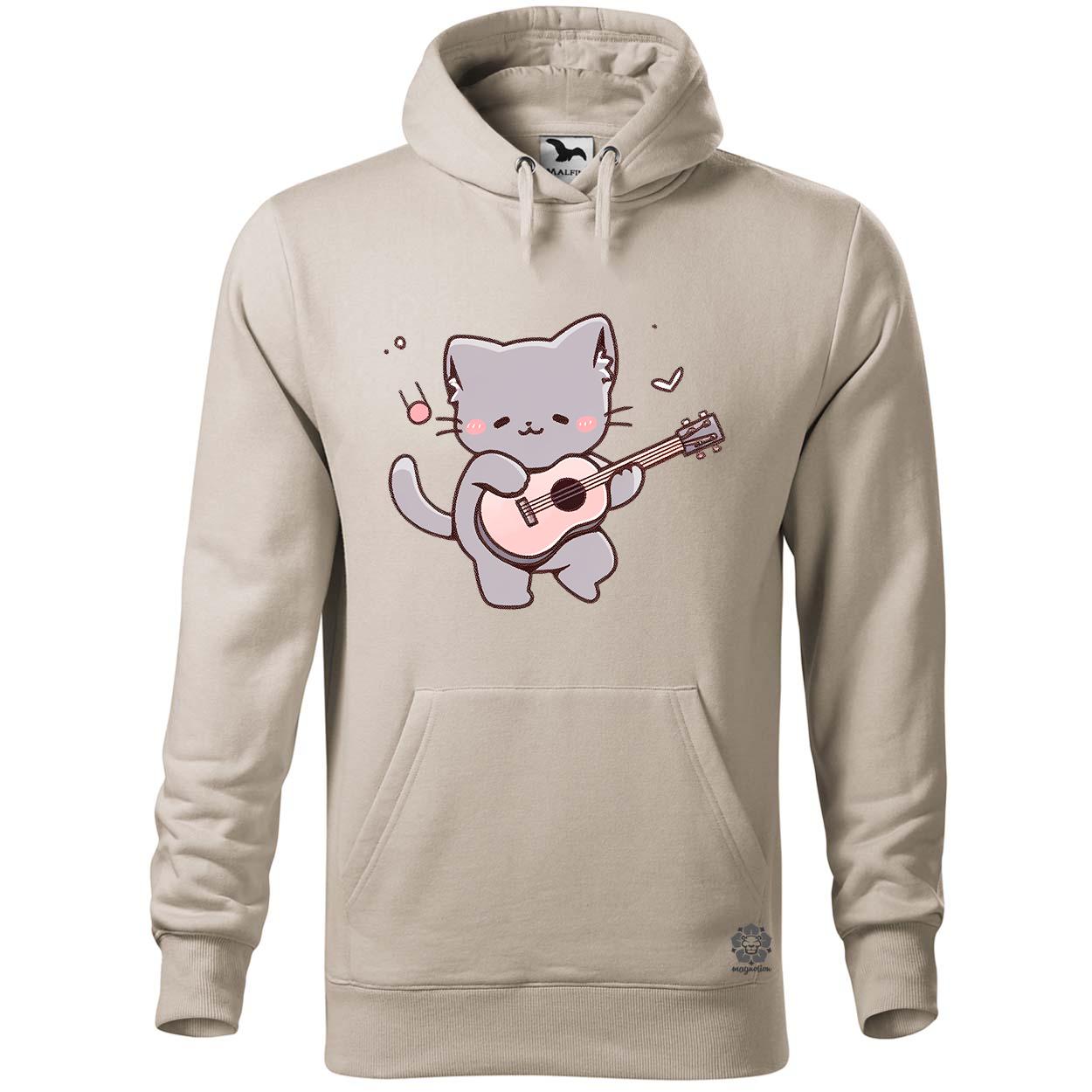 Cica gitározik v1 egyedi  pulóver 