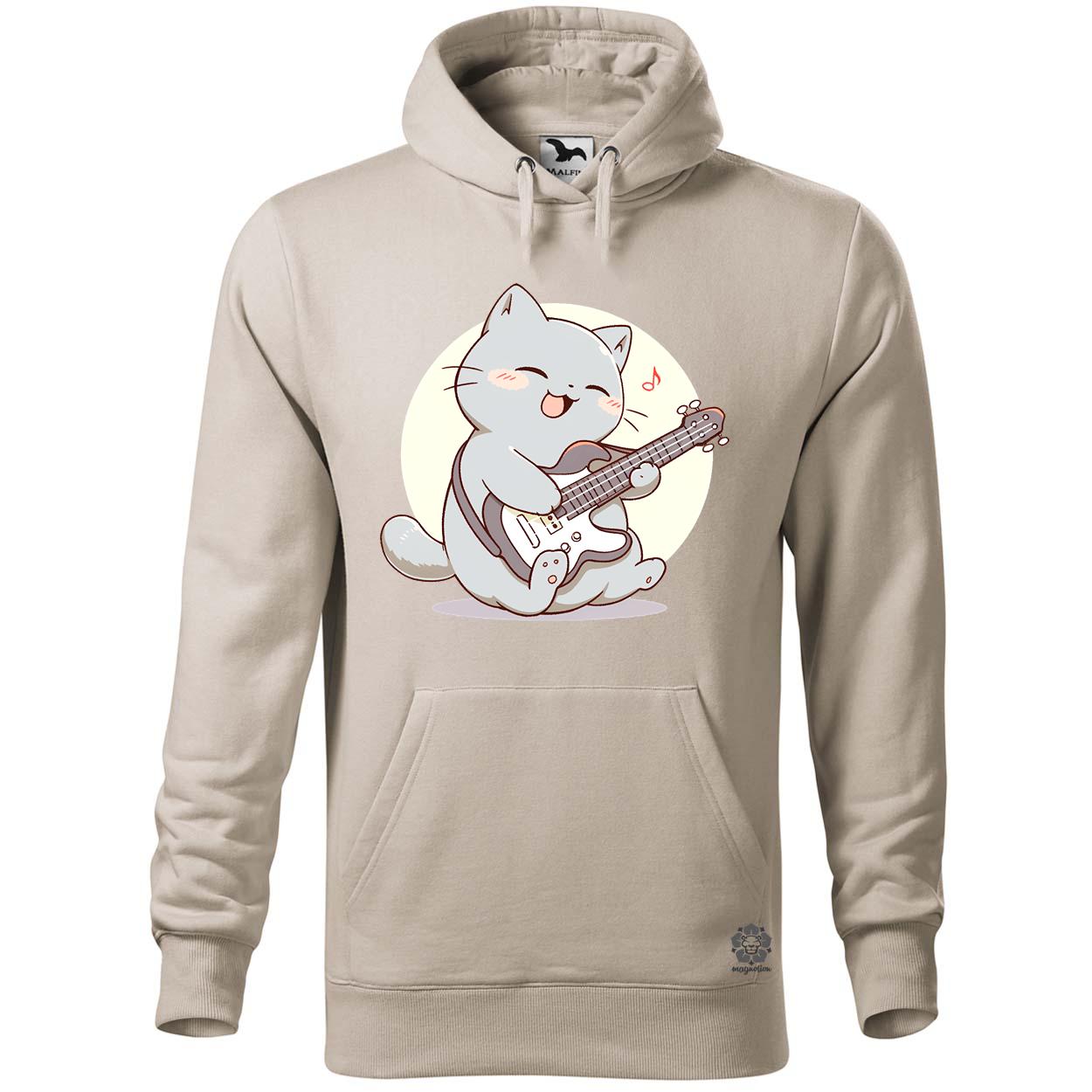 Cica gitározik v3 egyedi  pulóver 