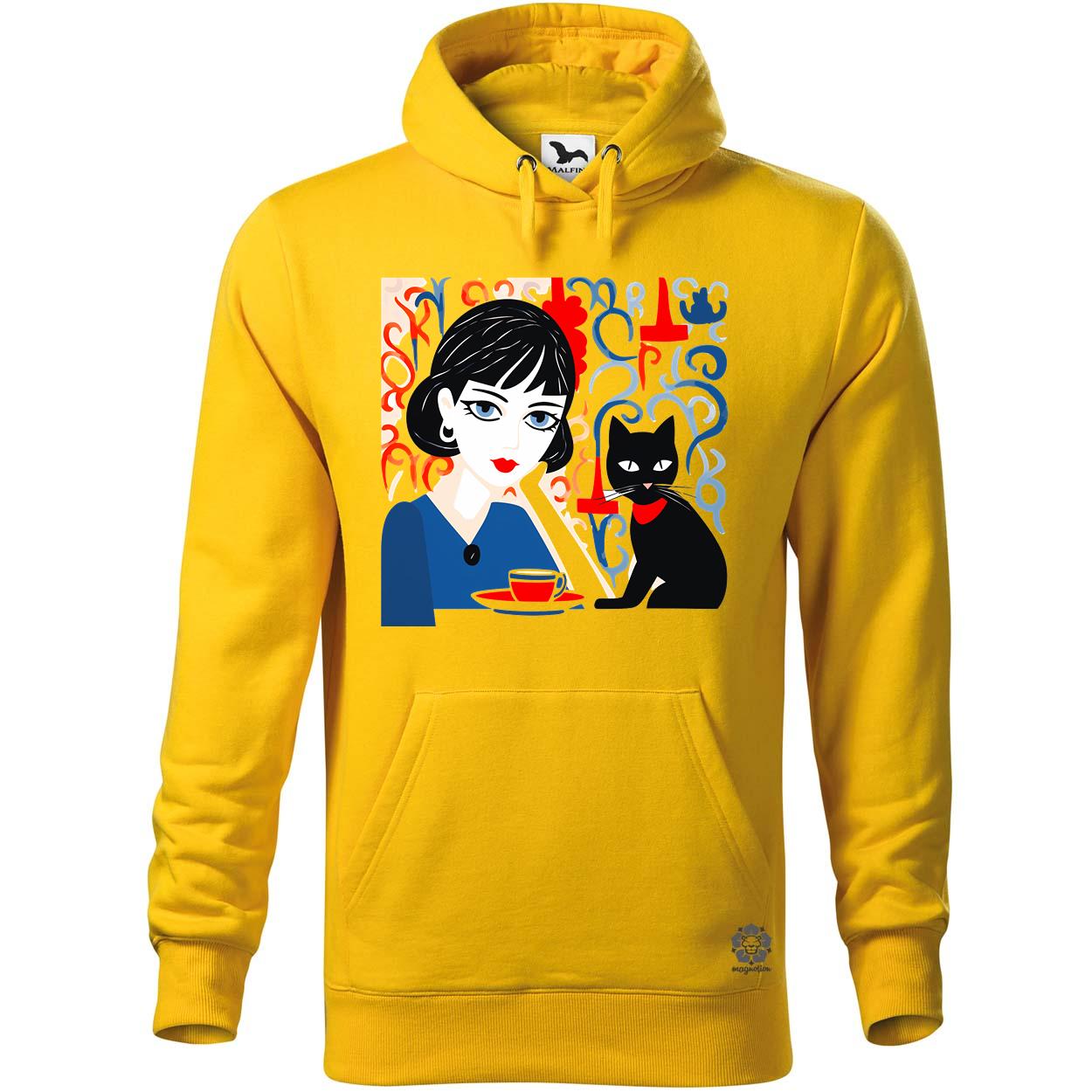 Lány és kávé v2 egyedi  pulóver 