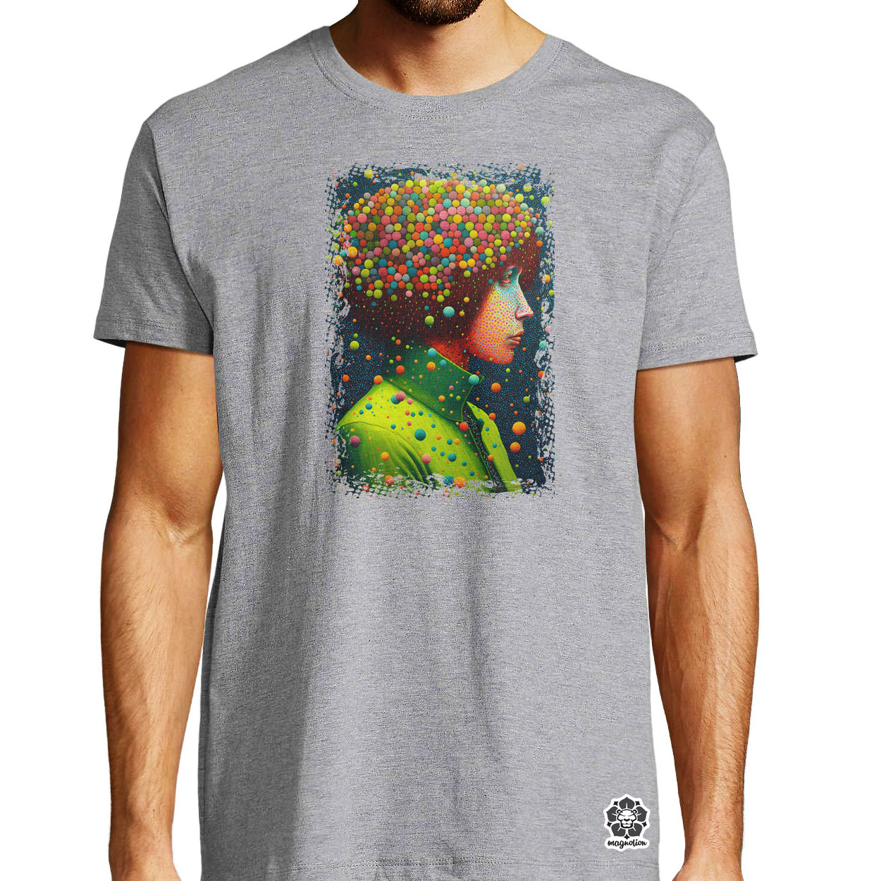 Pointillizmus merengés egyedi póló 