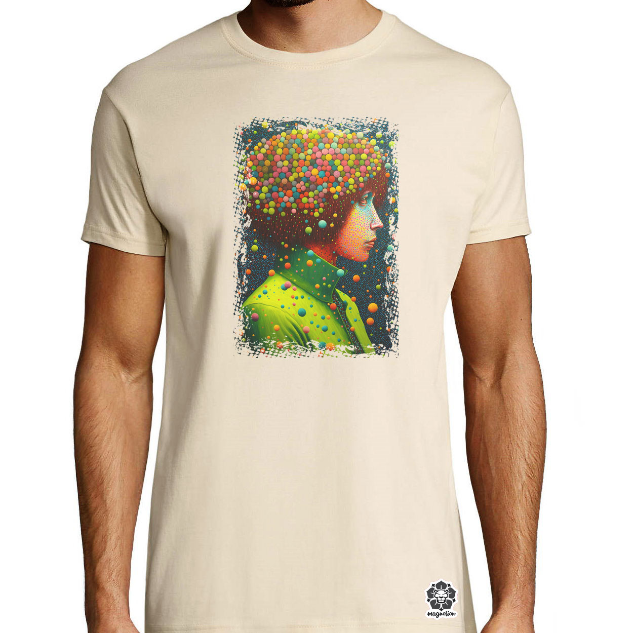 Pointillizmus merengés egyedi póló 