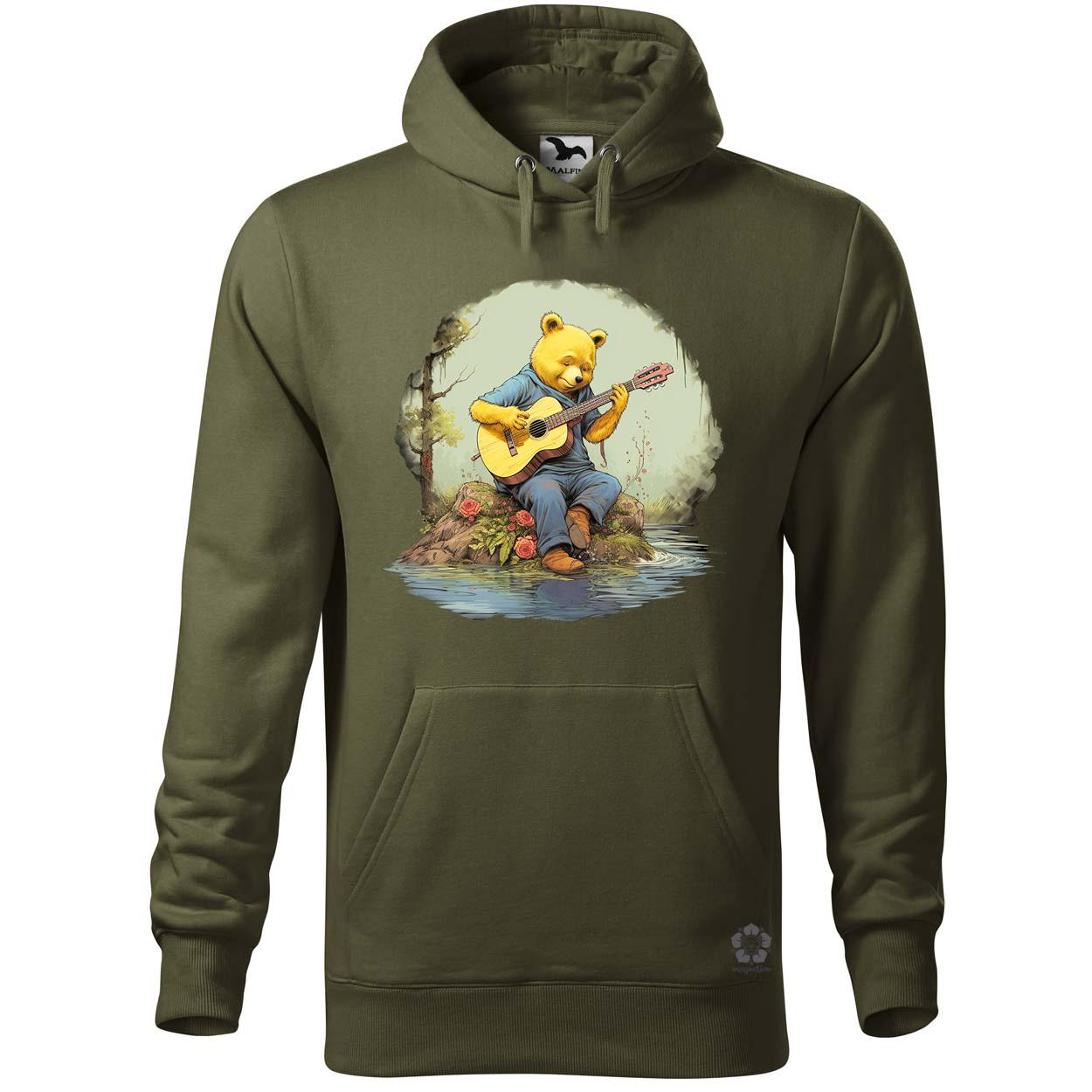Micimackó gitározik v1 egyedi  pulóver 
