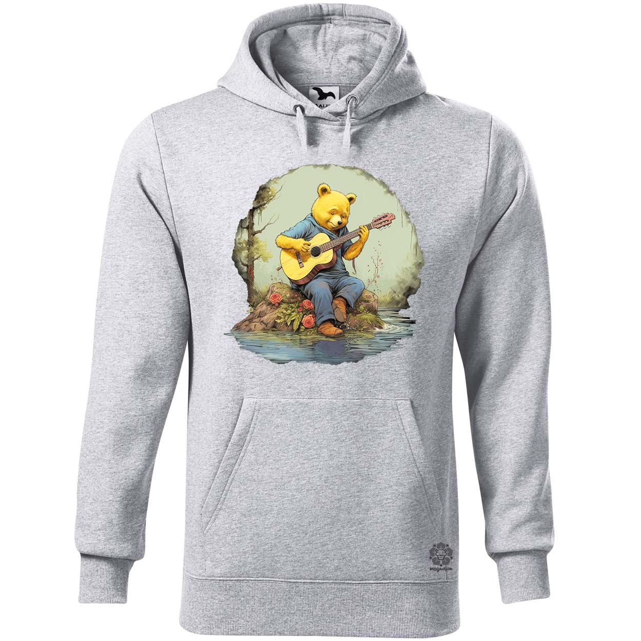 Micimackó gitározik v1 egyedi  pulóver 