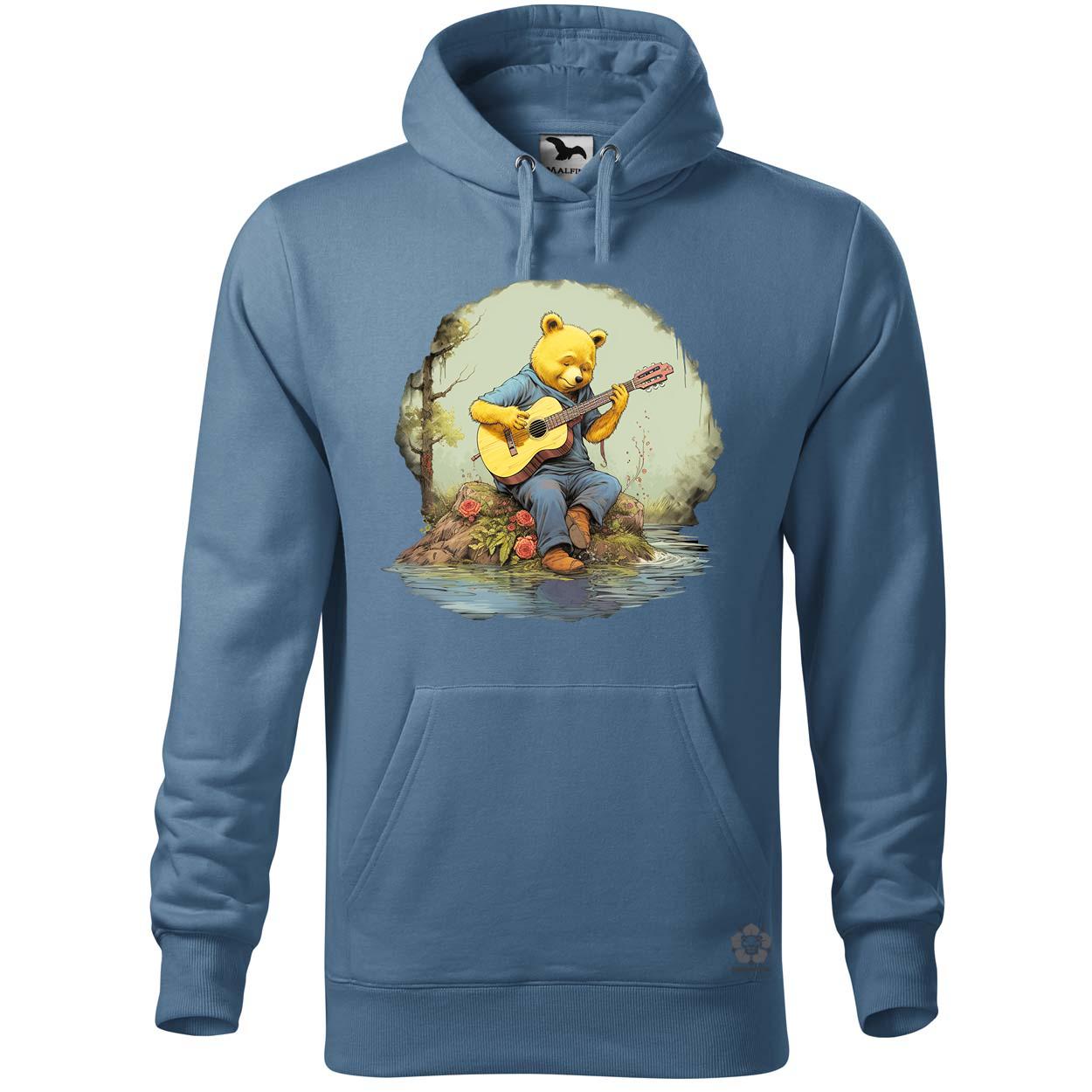 Micimackó gitározik v1 egyedi  pulóver 