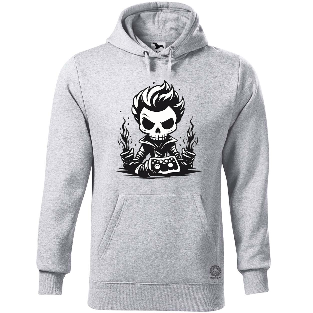 Minimál gamer koponya v1 egyedi  pulóver 