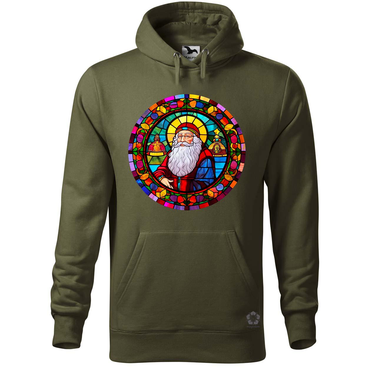 Ólomüveg Santa v1 egyedi  pulóver 