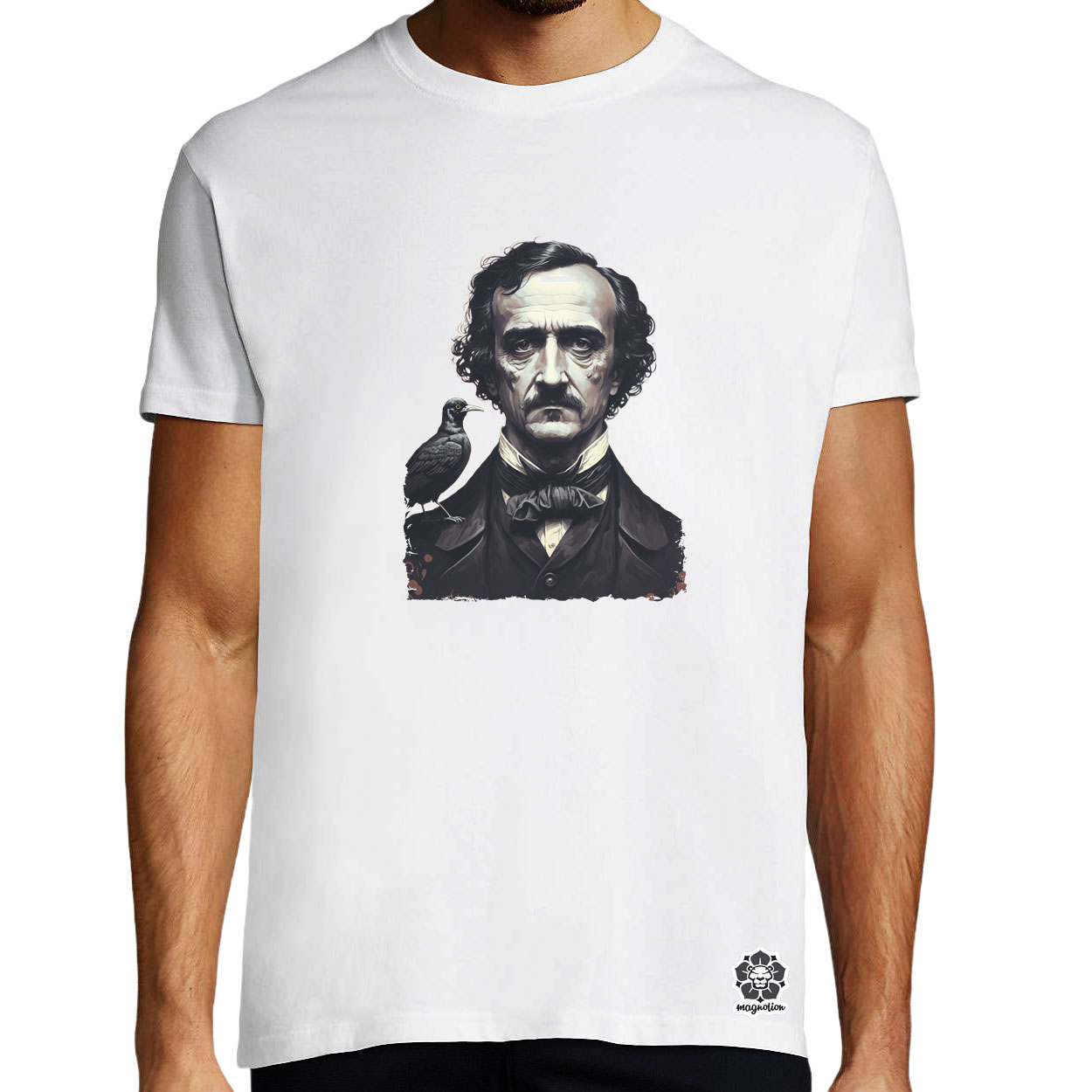 Edgar Allan Poe portré v1 egyedi póló 