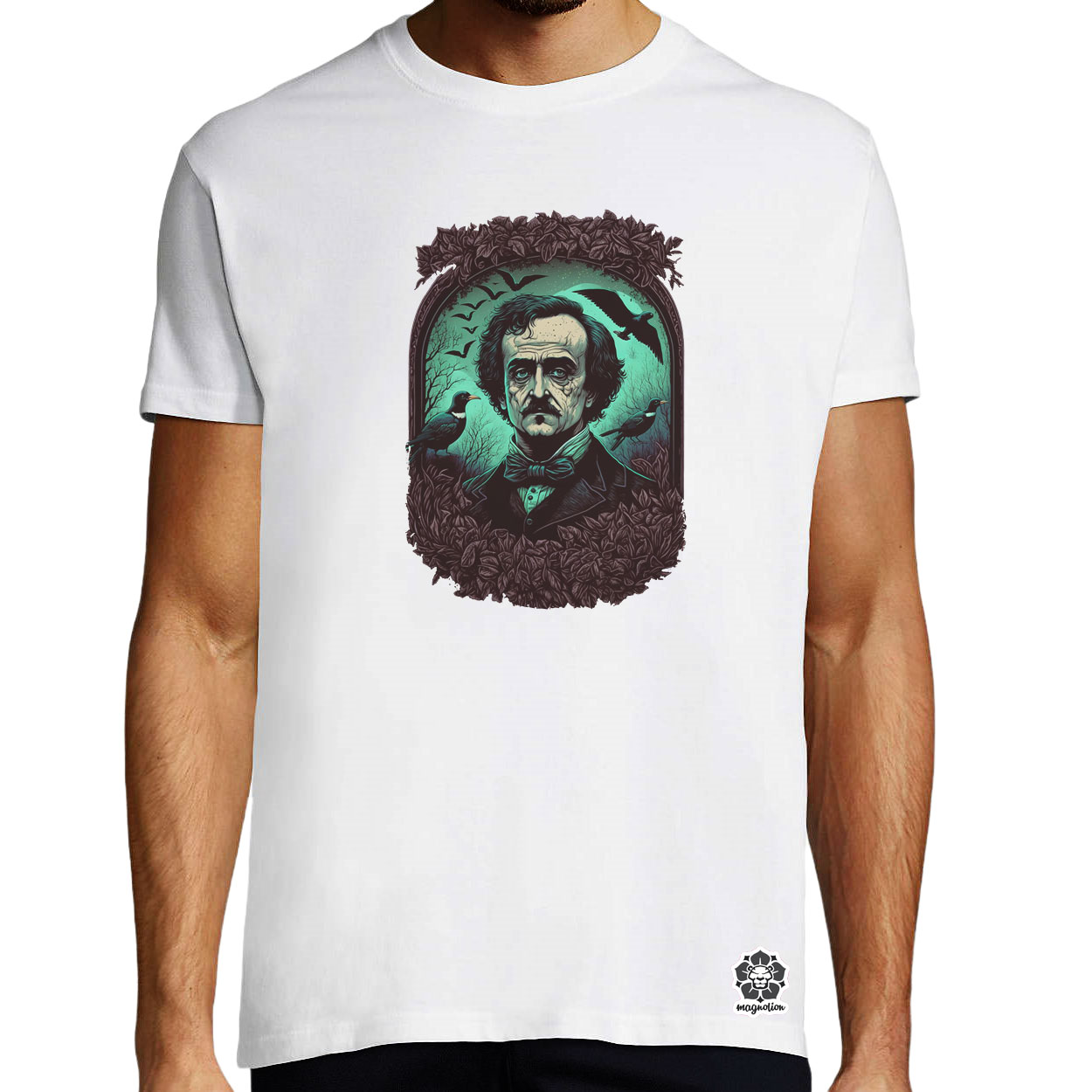 Edgar Allan Poe portré v3 egyedi póló 