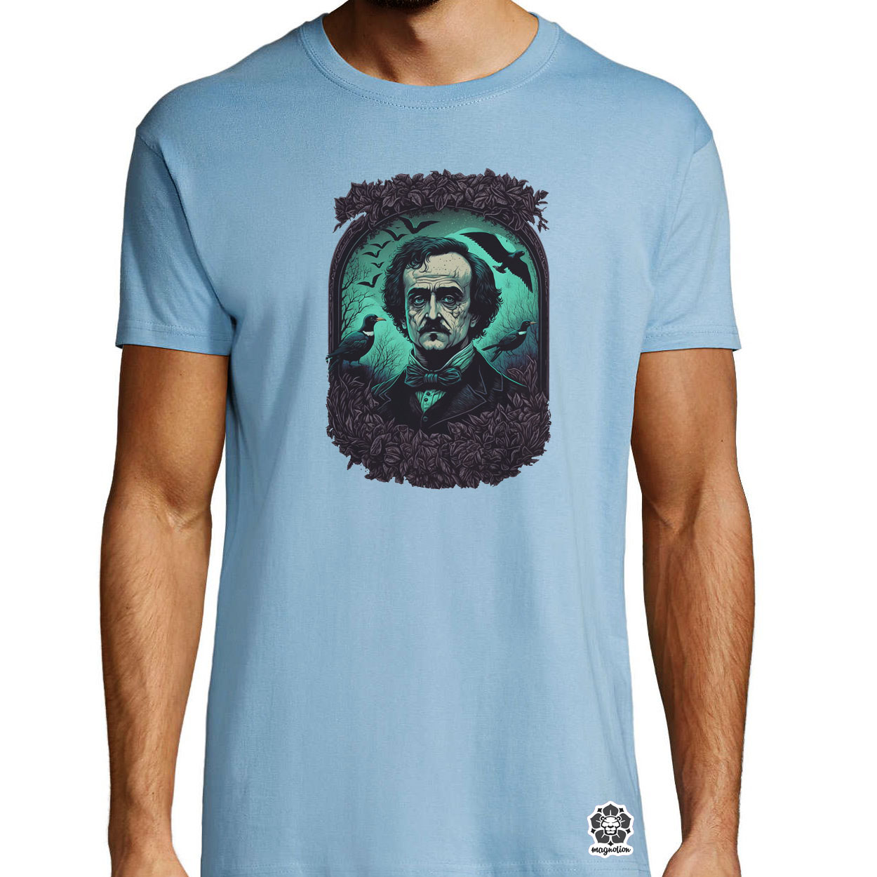 Edgar Allan Poe portré v3 egyedi póló 