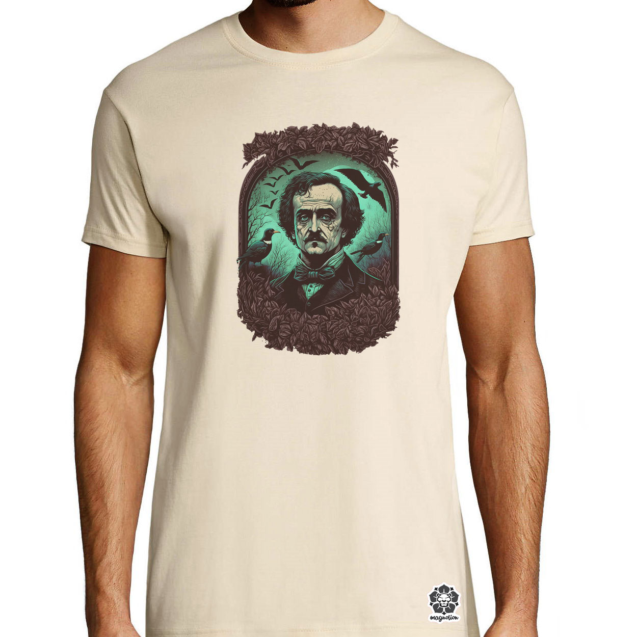 Edgar Allan Poe portré v3 egyedi póló 