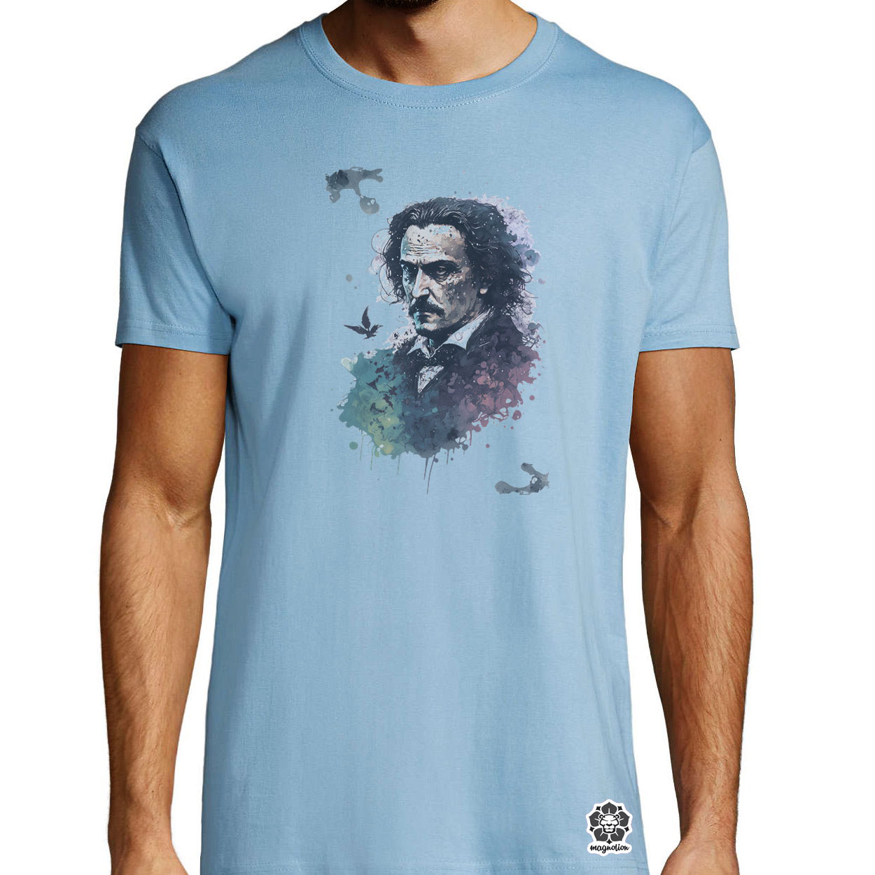 Edgar Allan Poe portré v4 egyedi póló 
