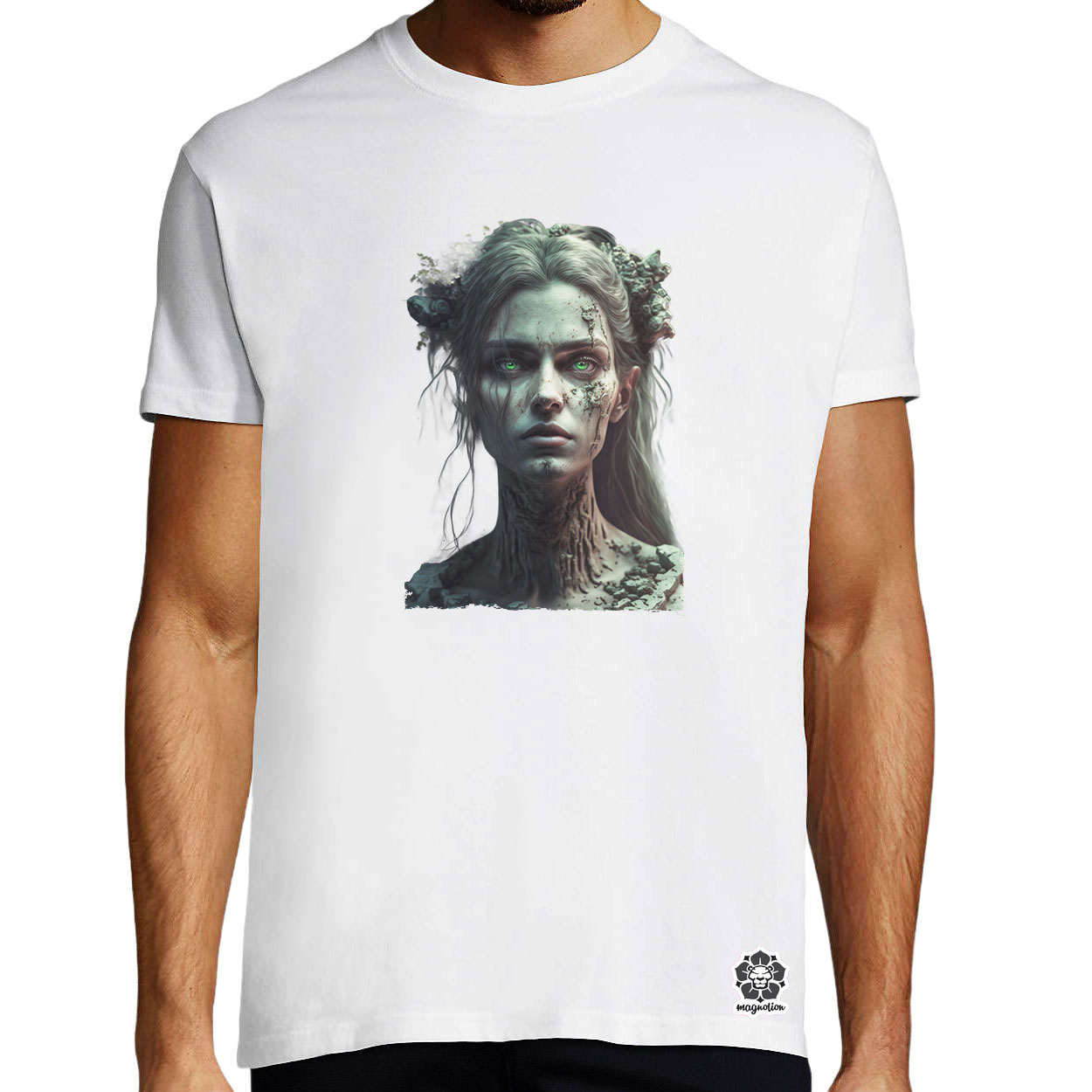 Fotorealisztikus zombi átalakulás v4 egyedi póló 