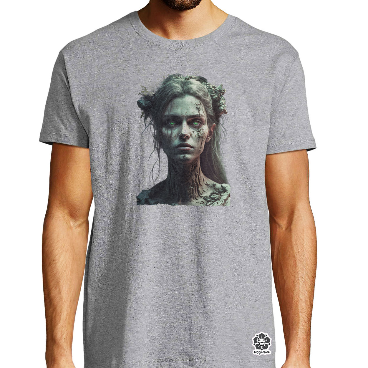 Fotorealisztikus zombi átalakulás v4 egyedi póló 