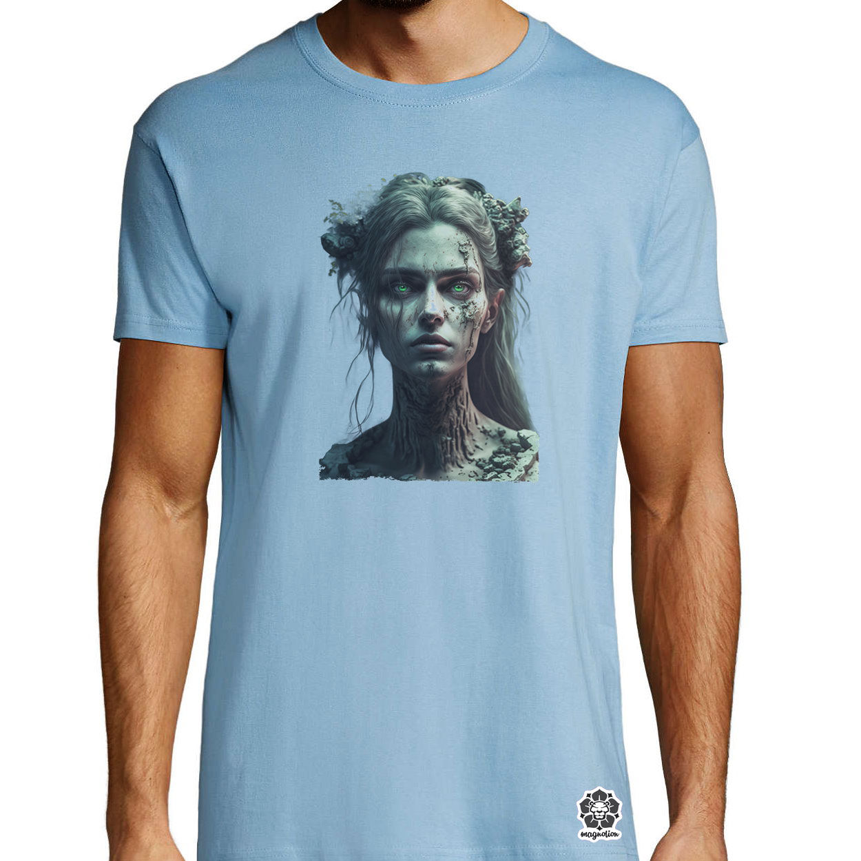 Fotorealisztikus zombi átalakulás v4 egyedi póló 