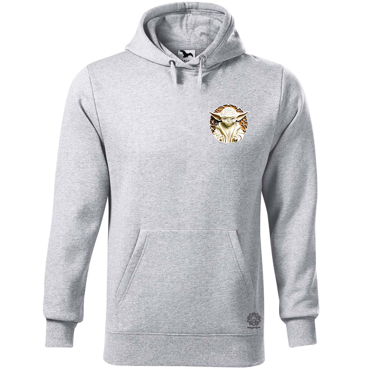 Papírművészet Yoda fanart zseb egyedi  pulóver 