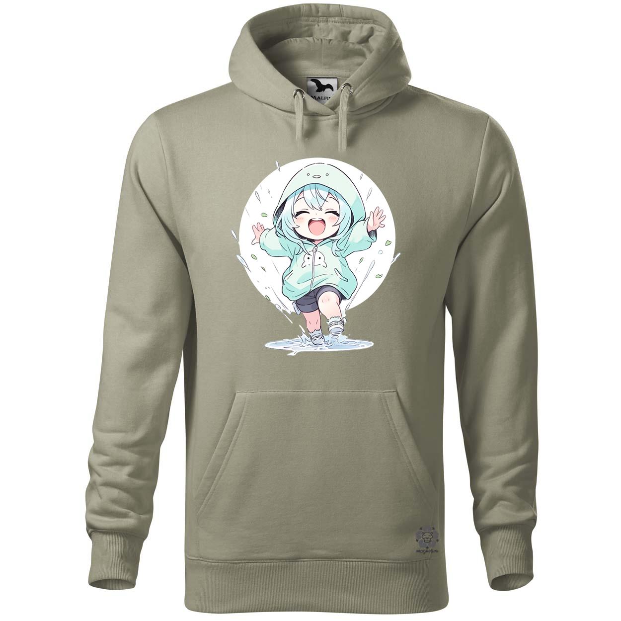 Chibi lány esőben táncol v2 egyedi  pulóver 