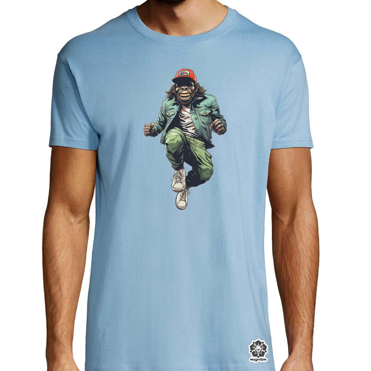 Deszkás gorilla v3 egyedi póló 