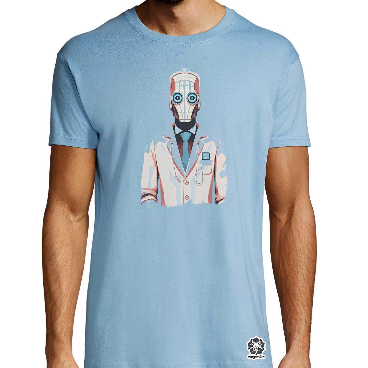 Robot doktor egyedi póló 