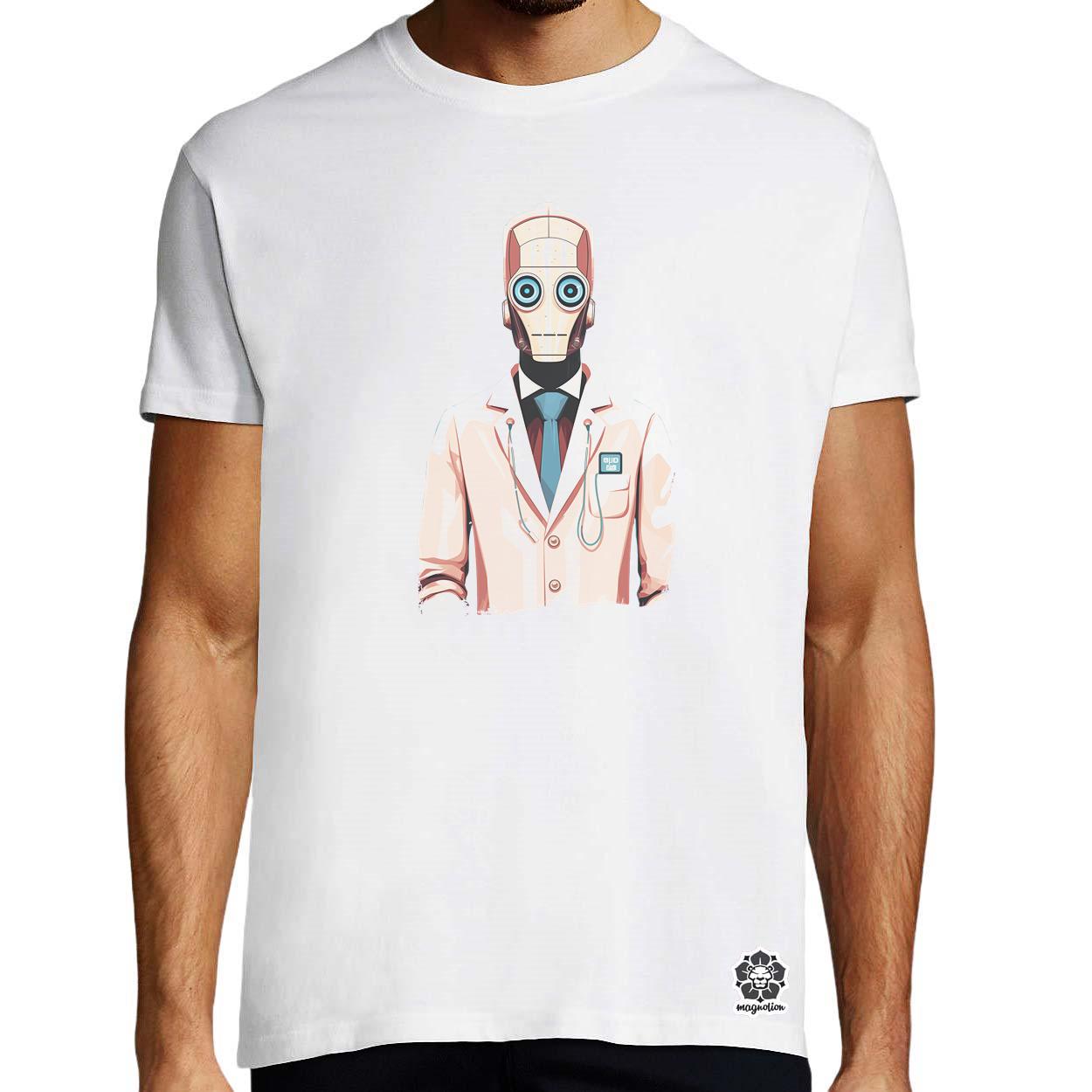 Robot doktor egyedi póló 