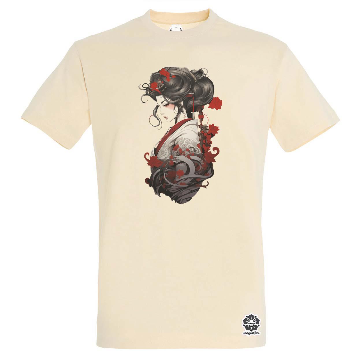 Vintage japán nő tetoválás v4 egyedi póló 