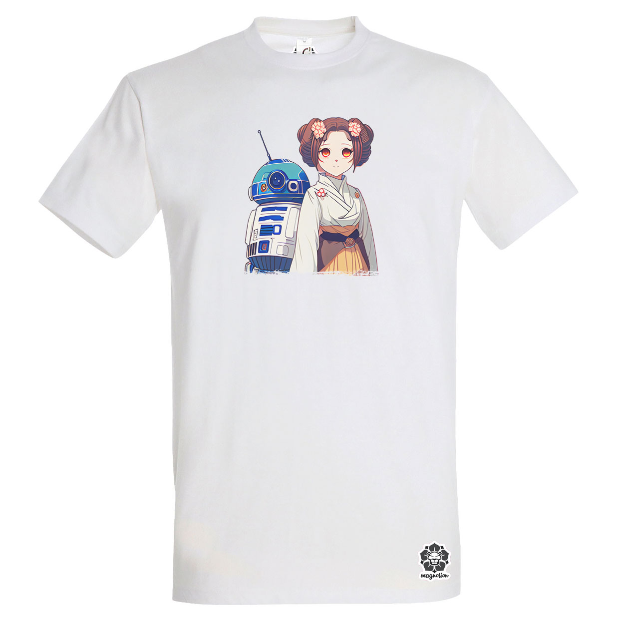 Chibi Leia és R2-D2 v2 egyedi póló 