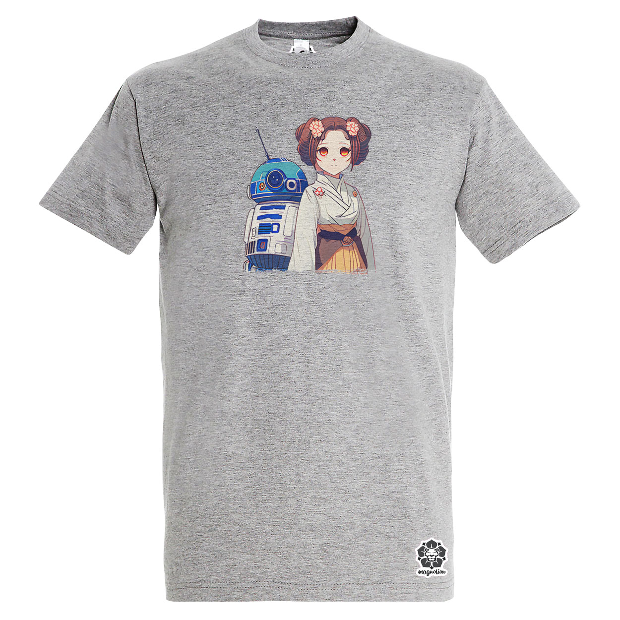 Chibi Leia és R2-D2 v2 egyedi póló 