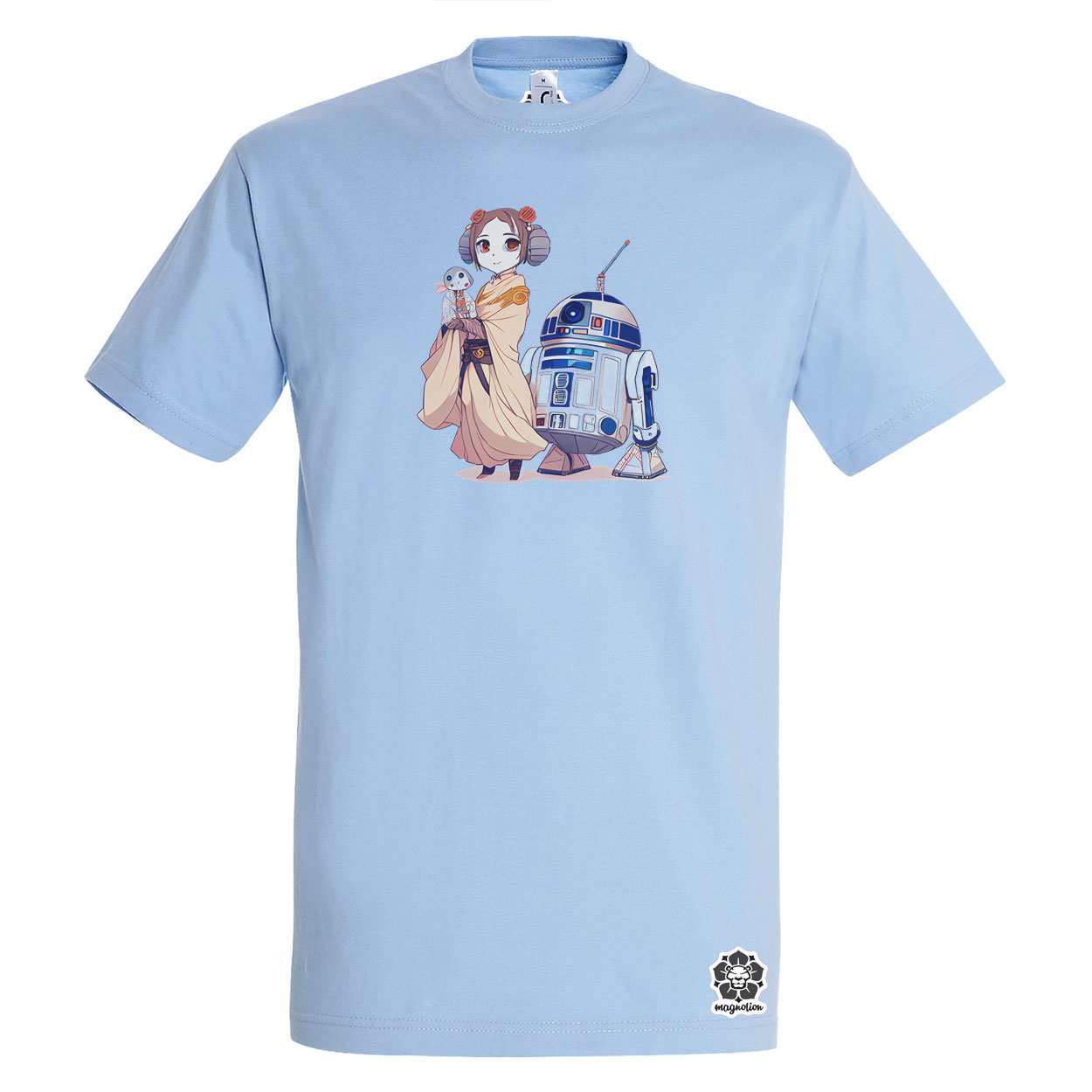 Chibi Leia és R2-D2 v3 egyedi póló 