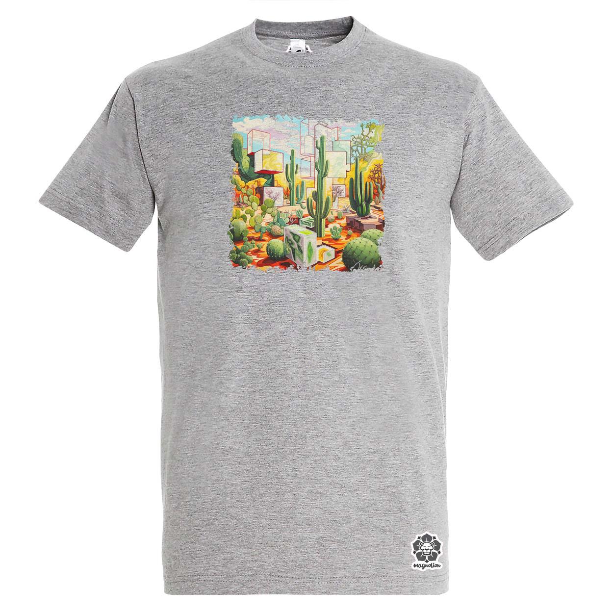 Kocka kaktuszkert v8 egyedi póló 