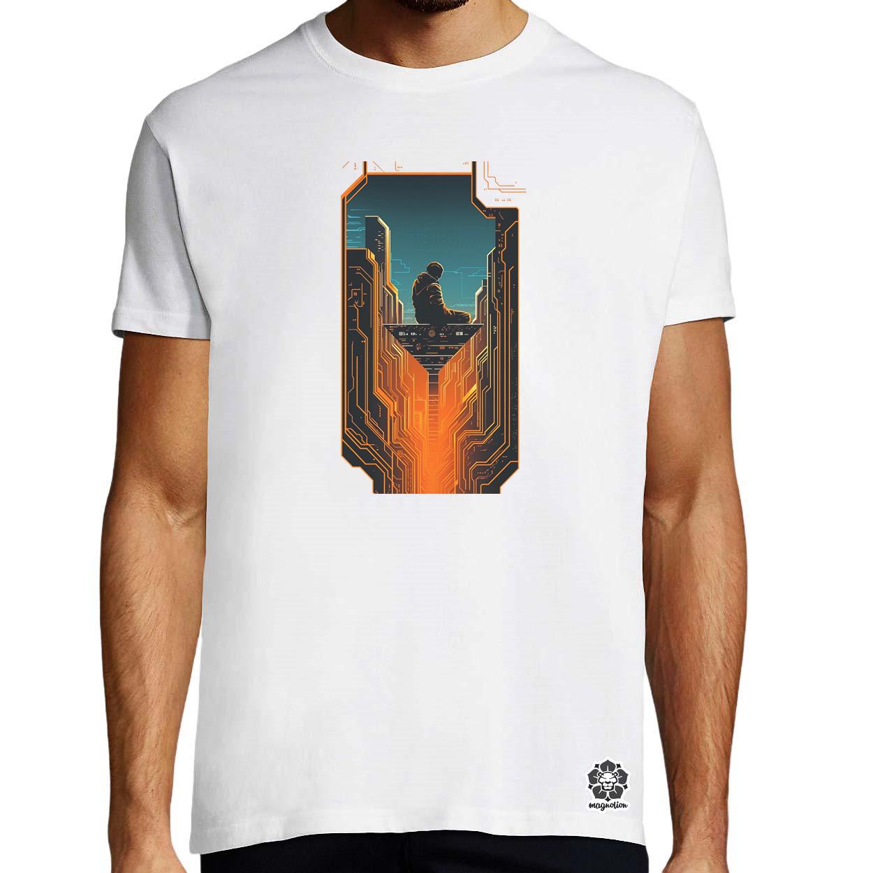 Mono vektor cyberpunk v1 egyedi póló 