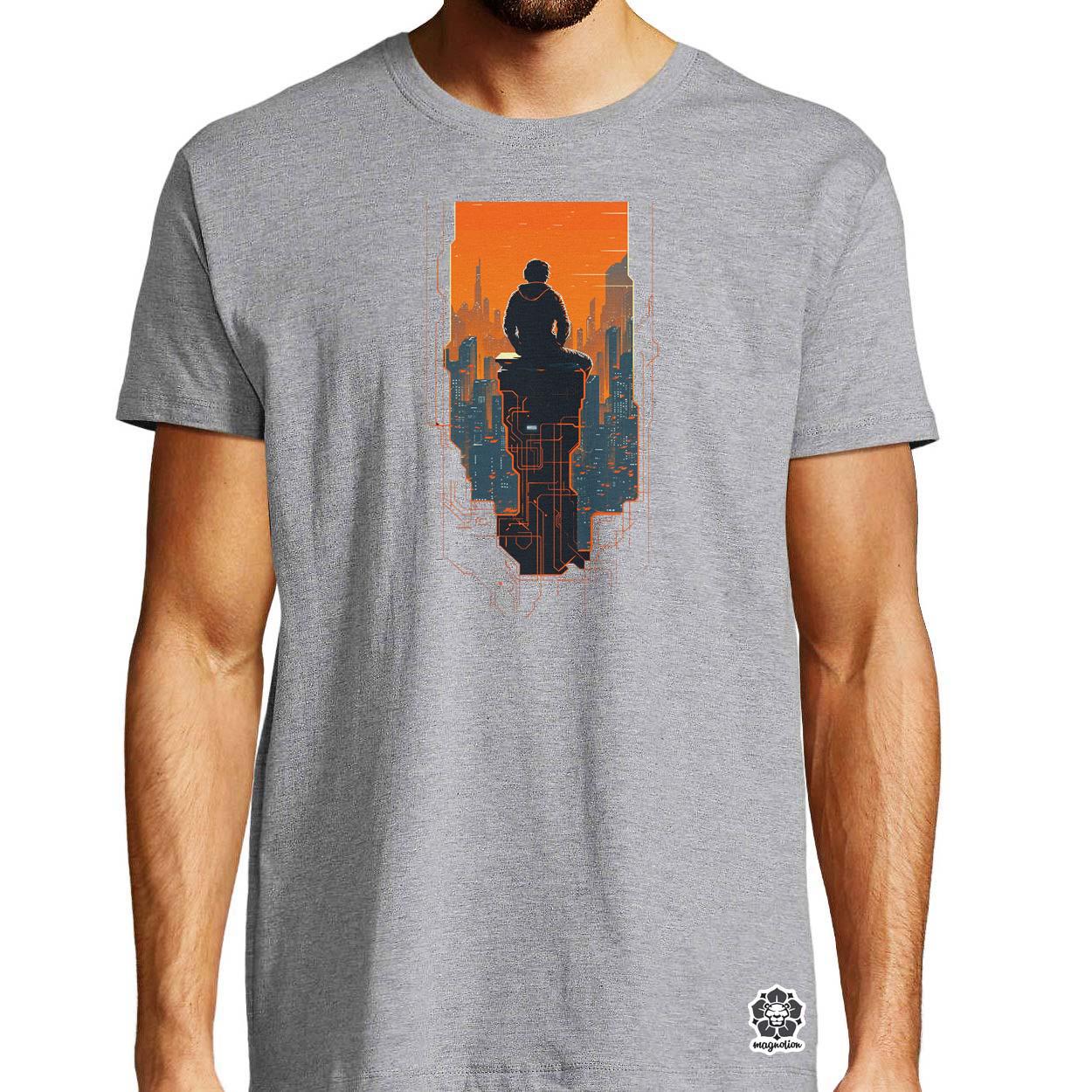 Mono vektor cyberpunk v6 egyedi póló 