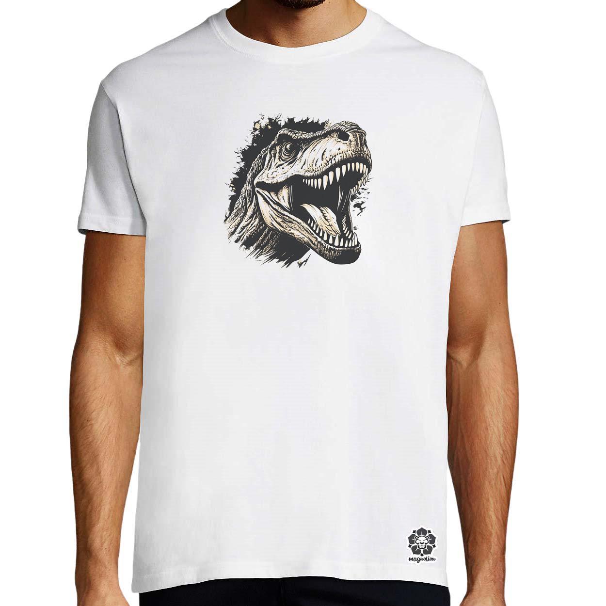 Monochrome T-rex v4 egyedi póló 
