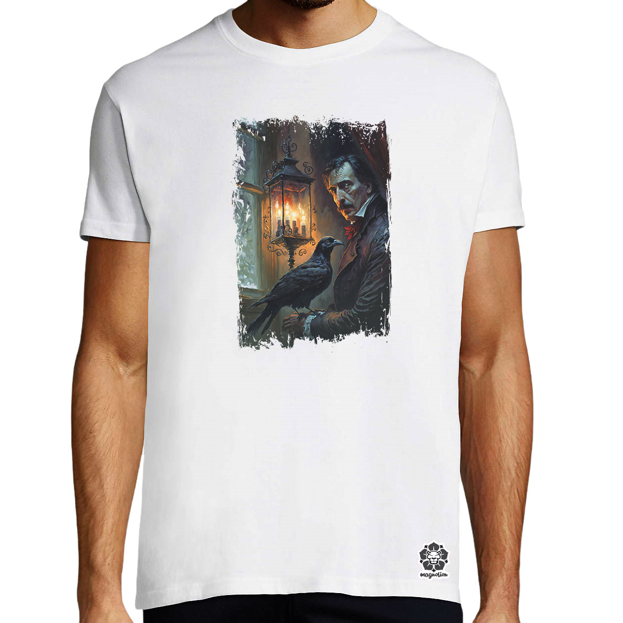Edgar Allan Poe portré v5 egyedi póló 