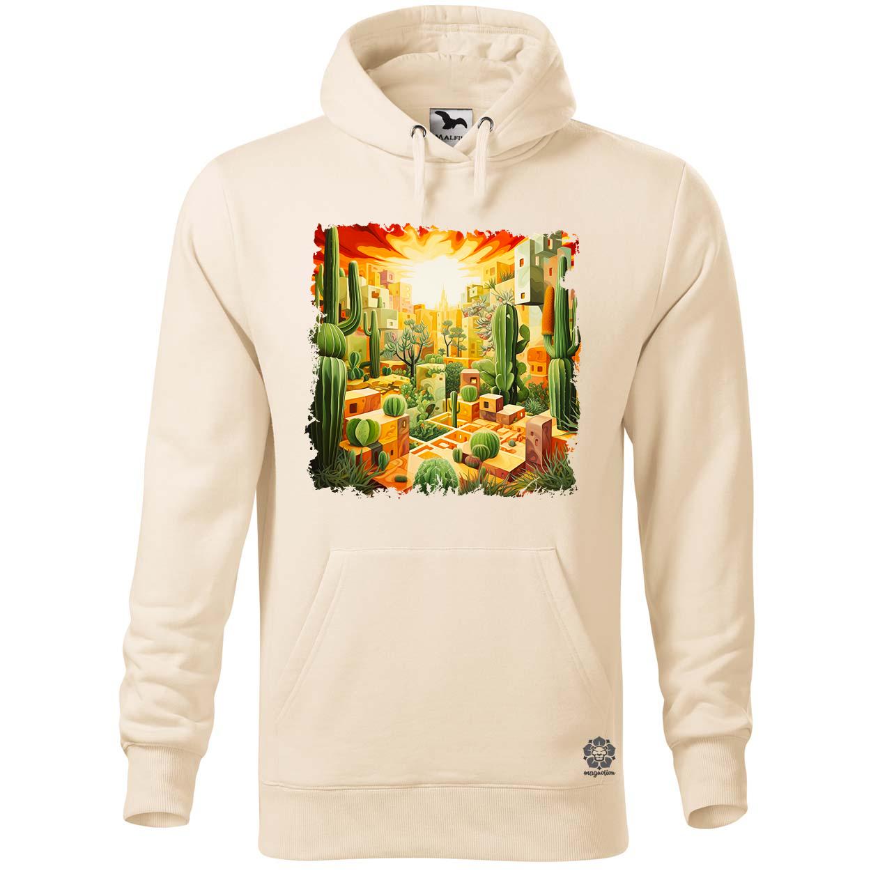 Kocka kaktuszkert v2 egyedi  pulóver 